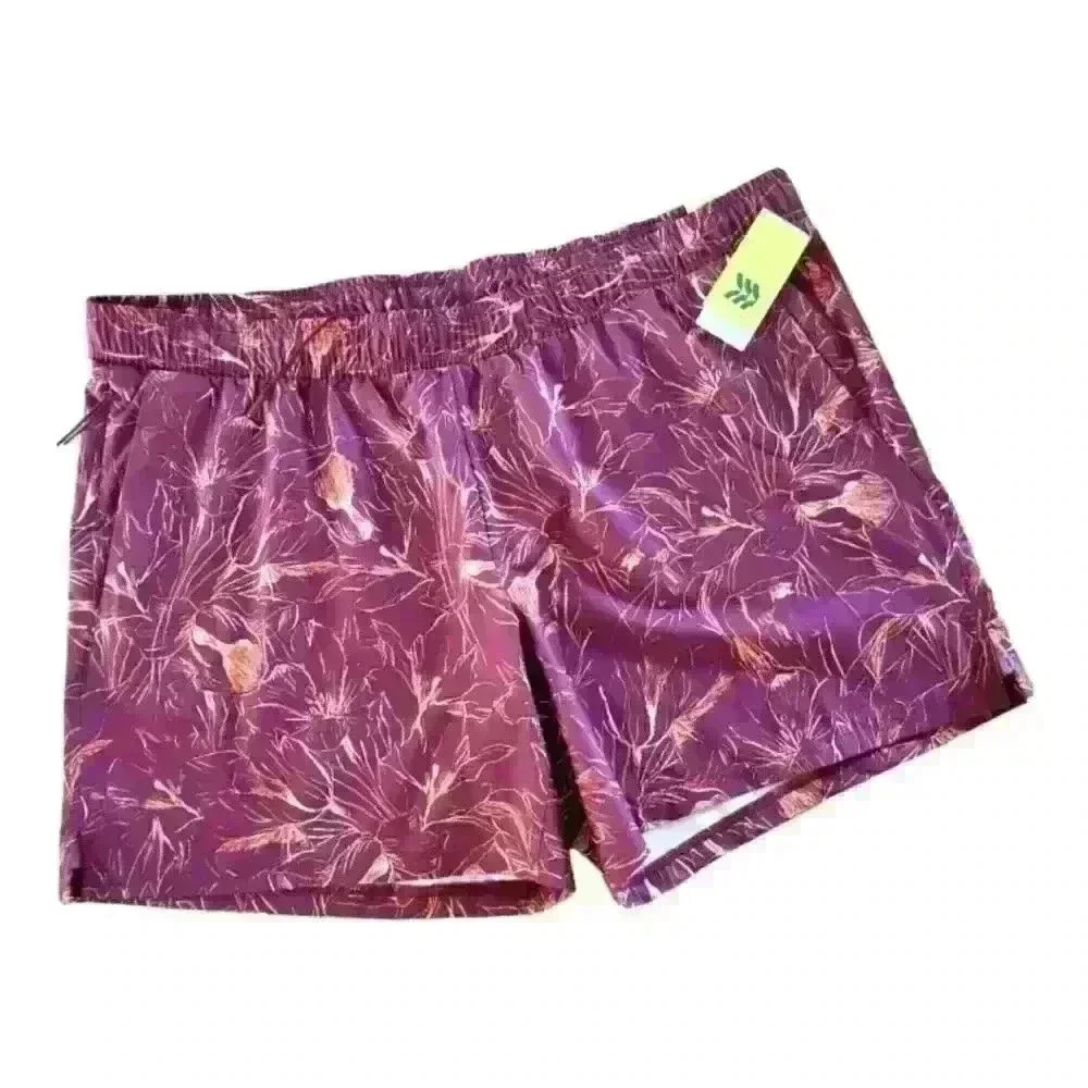 All In Motion Womens Floral Print Drawstring Waist‎ Band Athletic Shorts. 3\$30